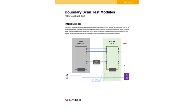 Boundary Scan Test Modules for PCIE Loopback Test